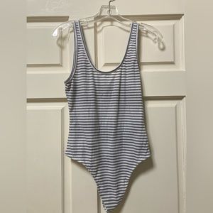 Striped free people body suit
